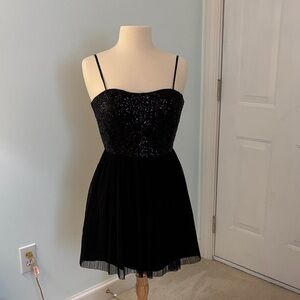 Aiden Midnight Black Sequin Mini Dress